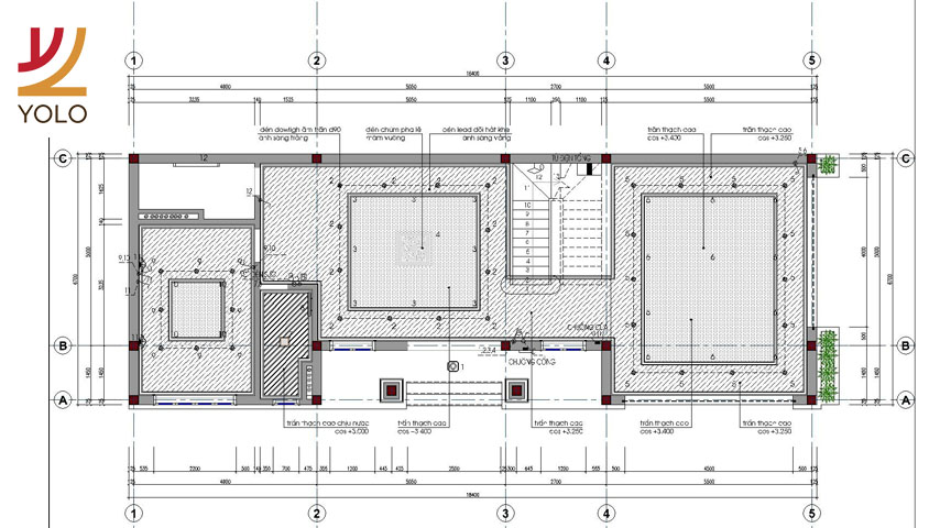 thiết kế nhà - bản vẽ mặt bằng chiếu sáng