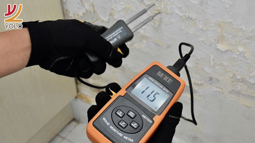 kiểm tra độ ẩm tường trước khi sơn bả